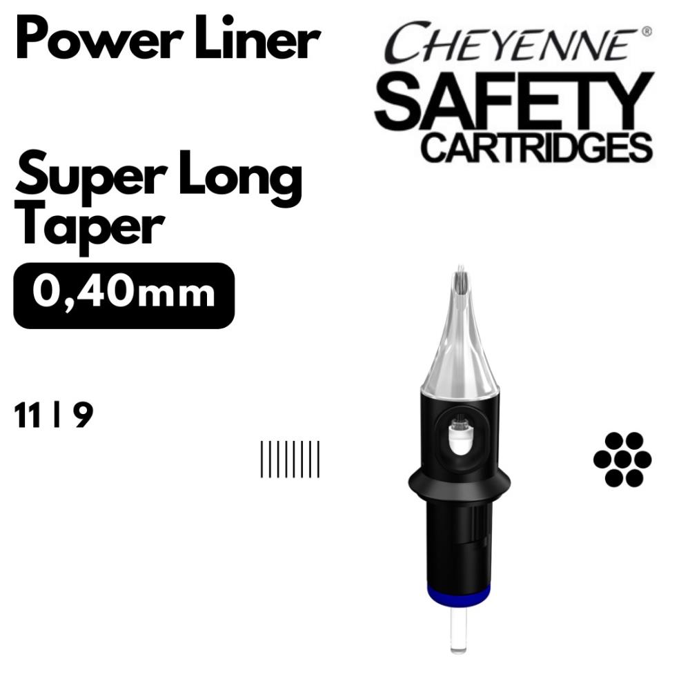 Cheyenne Safety Cartridge -  Power Liner 0.40 Super Long T.