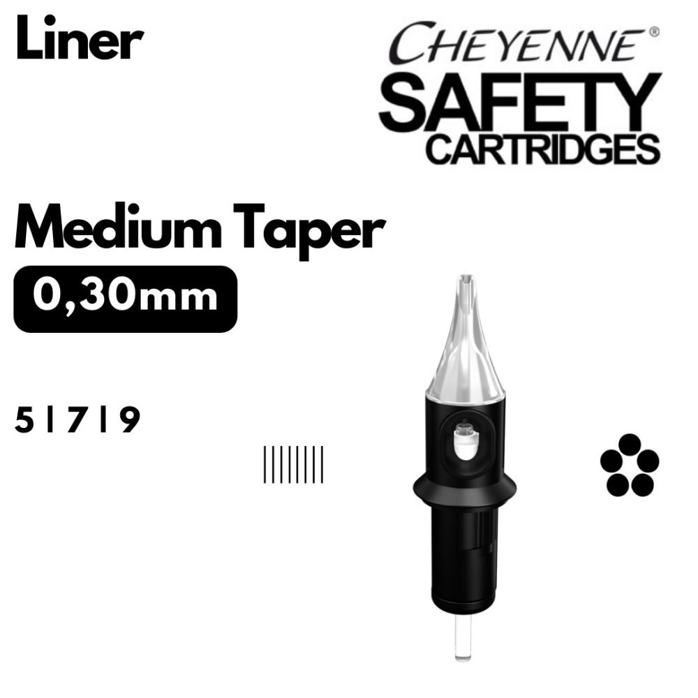 Cheyenne Safety Cartridge - Liner 0.30 Medium Taper