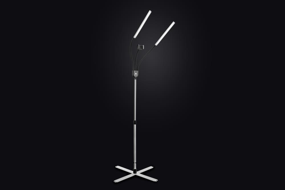 daylight Gemini black-silver - LED-Stehlampe