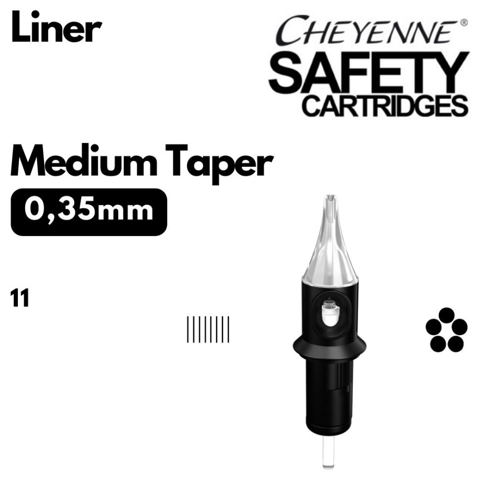 Cheyenne Safety Cartridge - Liner 0.35 Medium Taper
