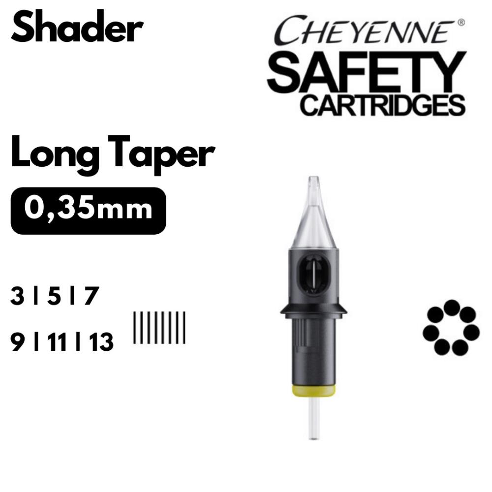 Cheyenne Safety Cartridge - 3er Shader 0.35 Long Taper