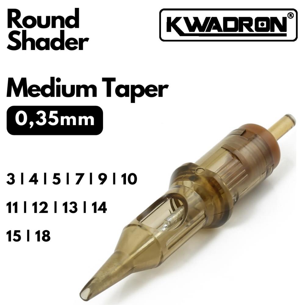 Kwadron Cartridge - Round Shader 0.35 Medium Taper
