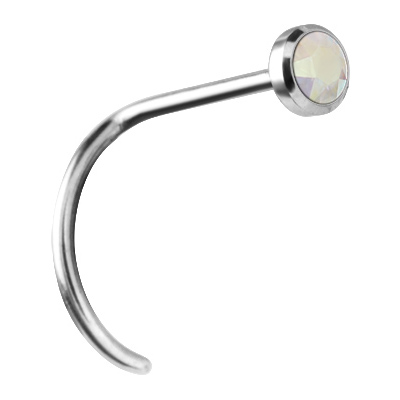 Titan Nasenstecker jew. 08 x 6,5 mm - gebogen - AB